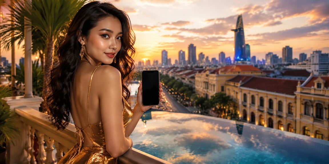 Người chơi trải nghiệm casino trên điện thoại tại bãi biển Hồ Chí Minh